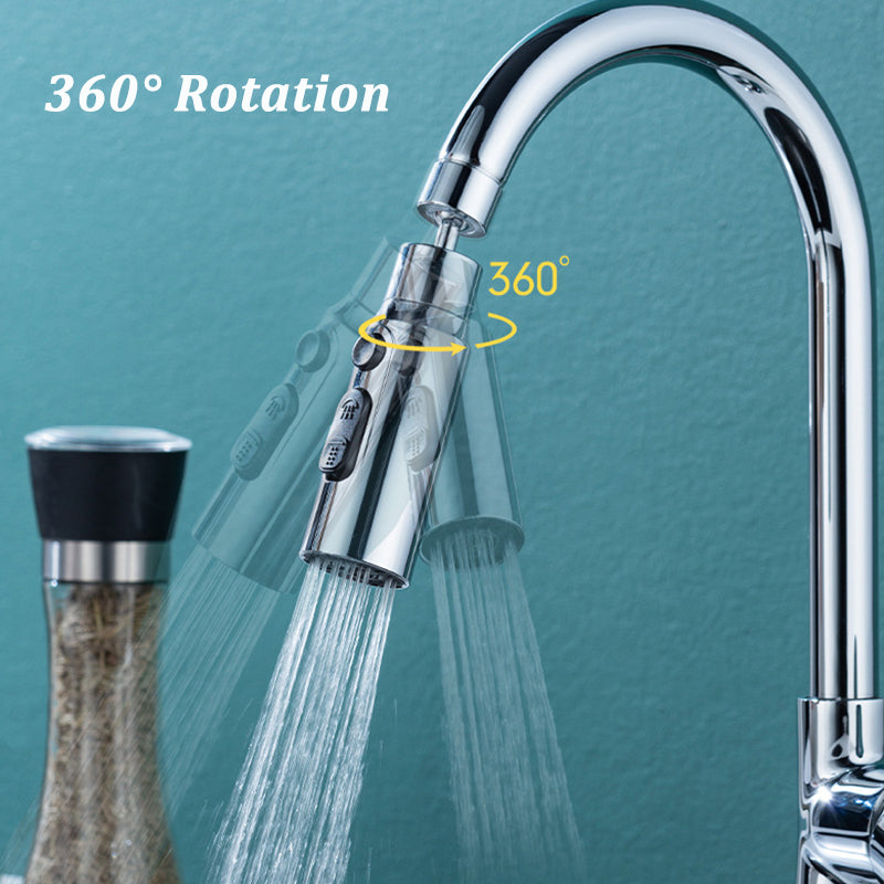 New 3-Mode Swivel Kitchen Faucet Bubbler