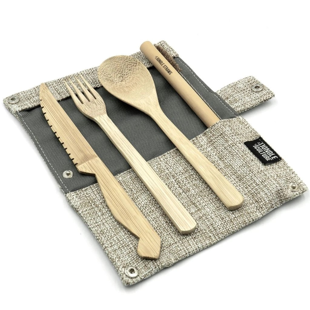 Bamboo cutlery set