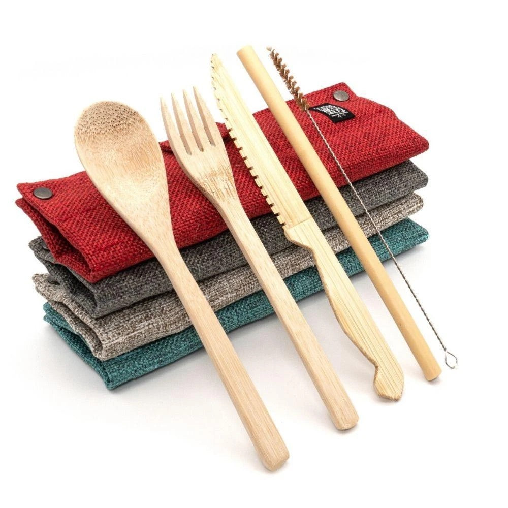 Bamboo cutlery set