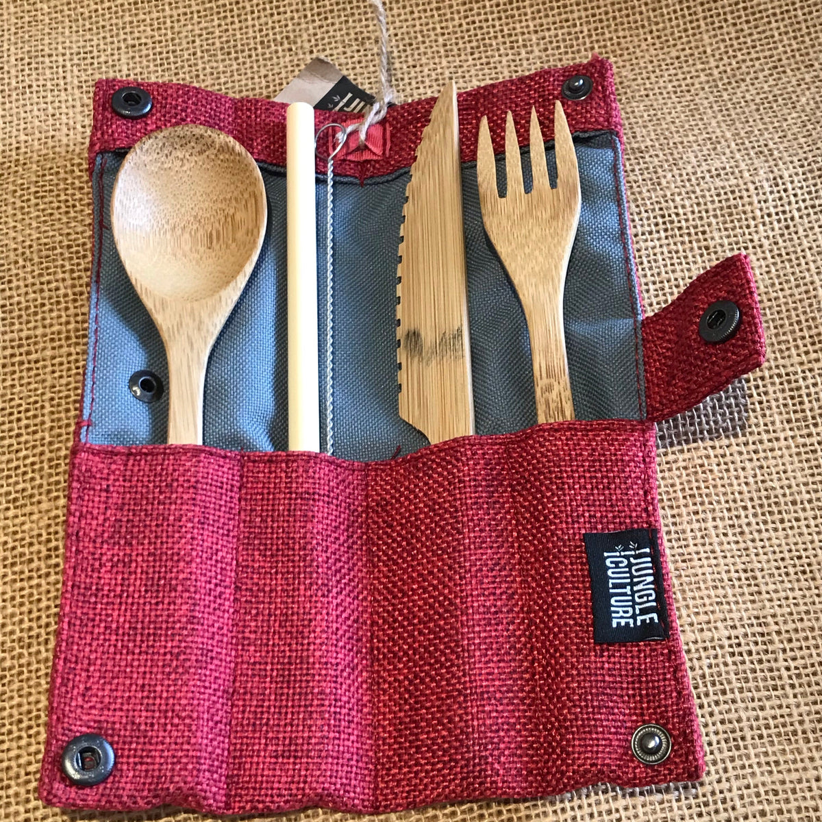 Bamboo cutlery set